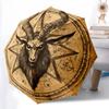 0106 Vintage Sheep Head  pattern, automatic folding umbrella, portable and foldable design, 8 ribs, a Christmas or birthday gift.