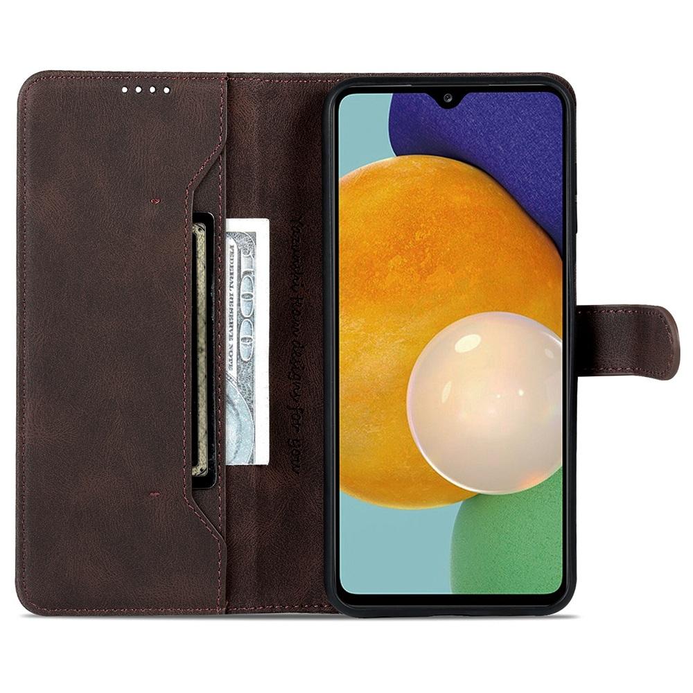 

AZNS For Samsung Galaxy A13 4G PU Leather Wallet Folio Flip Phone Case Adjustable Stand Protective Cover Brown