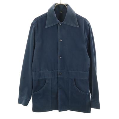 Chaqueta Safari años 70 Chaqueta de Trabajo 36 Azul Marino Hombre Usado