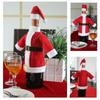 Weihnachtsdekorationen für Zuhause Rotweinflaschenhüllen Kleidung mit Hut Neujahrs-Dinnerparty-Dekor Navidad Geschenk