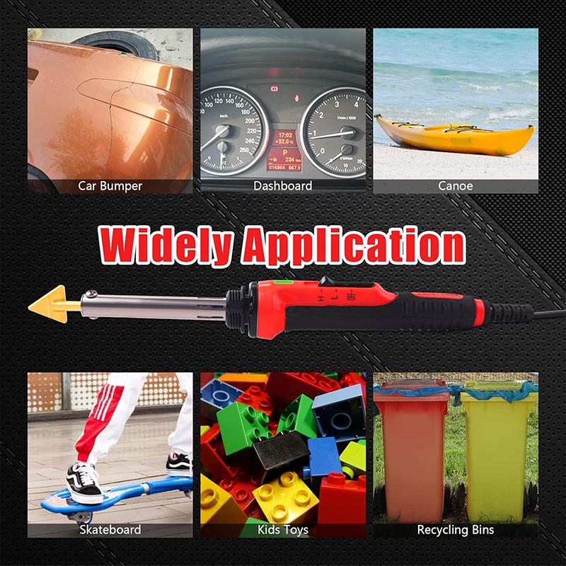 100W Plastic Welding Kit 2 in 1 Plastic Welding Kit Soldering Iron Gun for Surface Repair Car Bumper Kayak Canoe Welding Tool