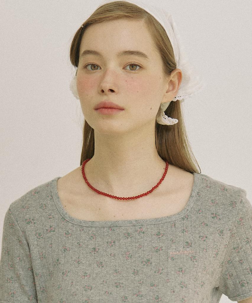 Ourhope Onyx Loose Necklace - Red