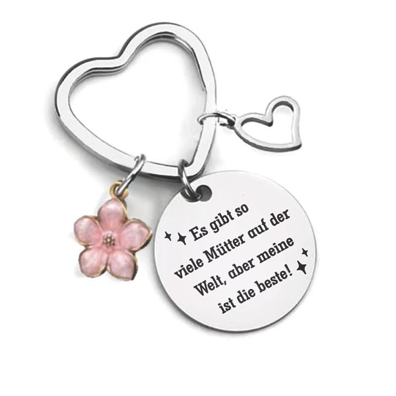 Stainless Steel Engraved Keychain Gift for Mother's Day & Birthdays with DIY Accessories