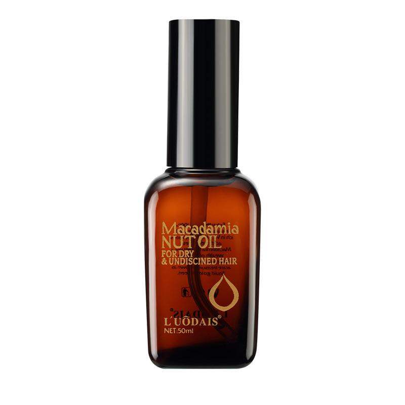 Huile capillaire à l'argan 50 ml, lisse pour cheveux bouclés et raides, soin des cheveux secs, crépus et abîmés