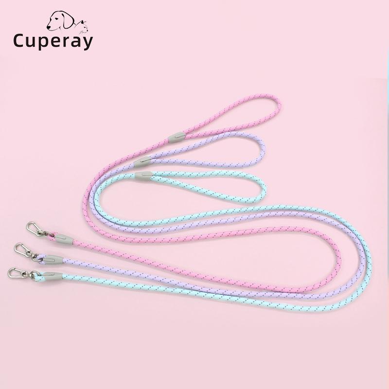 150cm Dog Leash Skin-friendly Nylon Macaron Color Pet Leash Japanese Small & Medium-sized Dog Corgi Teddy Pet Dog Leash Training
