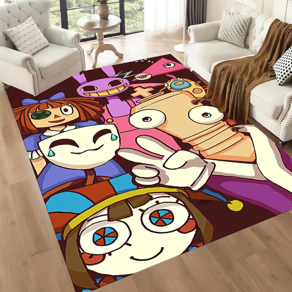 Digital Circus Carpet Perfect for Game Room Kitchen Dining Room Playrooms Antislip Carpet Anime Office Decor Spiritual Gift