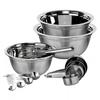 Kinghoff KH-2076 12-Piece Stainless Steel Mixing Bowl Set with Measuring Cups