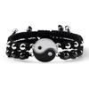2Pcs/set Fashion Tai Chi Yin Yang Couple Bracelet Women Men Handmade Woven Black Red Rope Bangles Friendship Matching Lover Gift