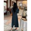 Early Autumn Women's Retro Denim Dress - New Niche Design with Timeless Elegance