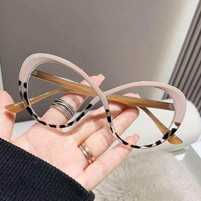 

Shatar Peculiar Shaped Reading Glasses Large Frame Women s Fashion Personality Shows Youthful Prescription Anti Blue Light HD +150 розовый