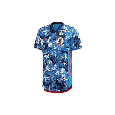 adidas Maglietta Sportiva a Maniche Corte con Stampa a Contrasto Squadra Giappone Stagione 20-21 Uomo Top Blu ED7371