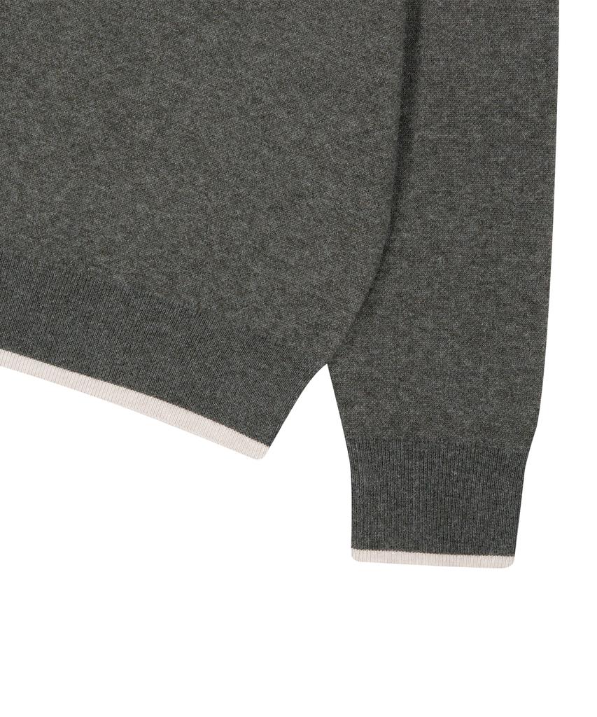 LMR Shangnongi Character Jacquard Crew Knit Charcoal