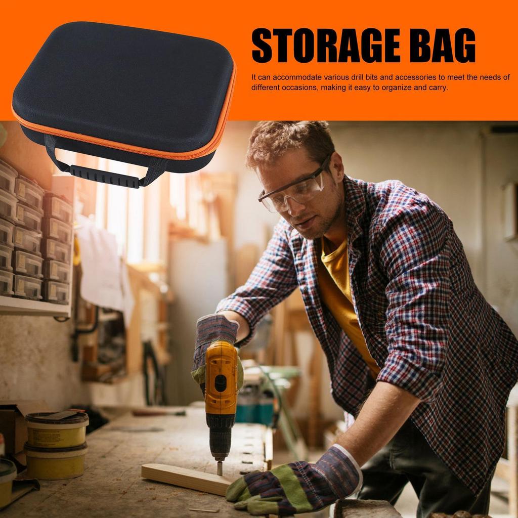 Shockproof Tool Bag, Waterproof Tool Box, Large Capacity Electric Drill Carry Case Oxford Cloth Bag For Electrician Hardware