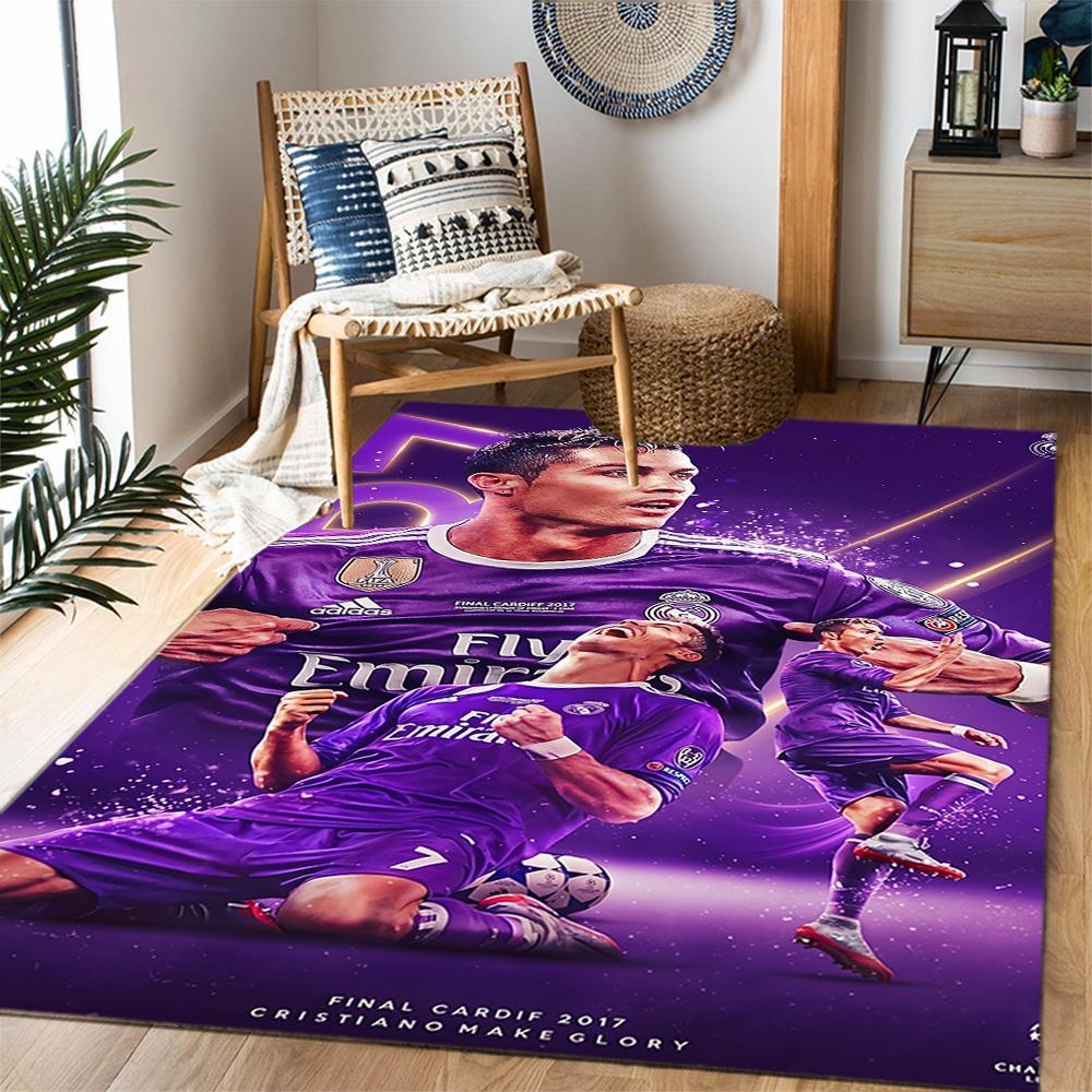 Football Player Action Area Rug Perfect for Decorate room Dining Room Balcony Bedrooms Antislip Carpet Office home decor Best for Christmas