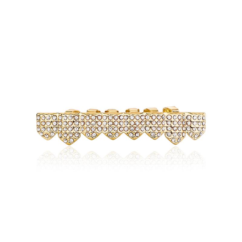 Bling Cubic Zircon Hip Hop Teeth Grillz For Unisex Top Bottom Mouth Removable Dental  Cosply Teeth Jewelry
