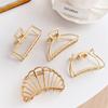 Fashion Metal Hair Claw For Women Gold Silver Color Cross Crab Hair Clip Korean Elegant Geometric Hairpin Girl Hair Accessories
