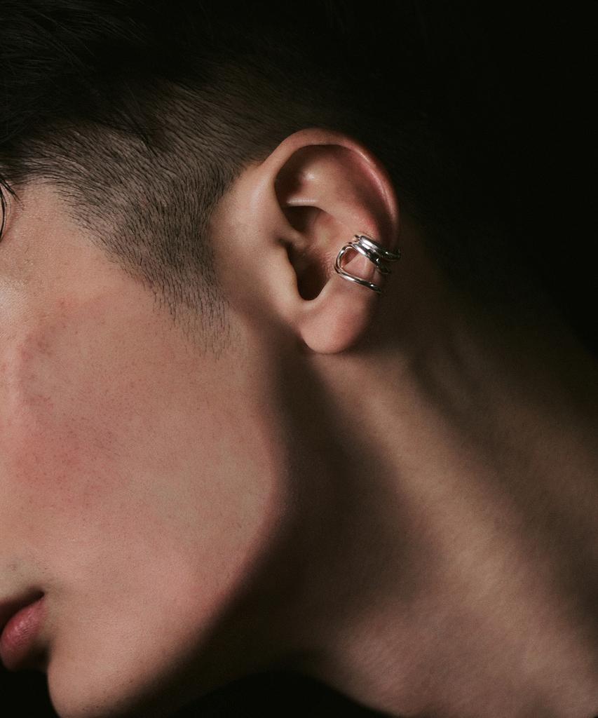 Hustad 244 Stam Earcuff _925 Silver Ear Cuff