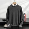Crew neck cashmere sweater knitted soft waxy cashmere sweater solid color warm