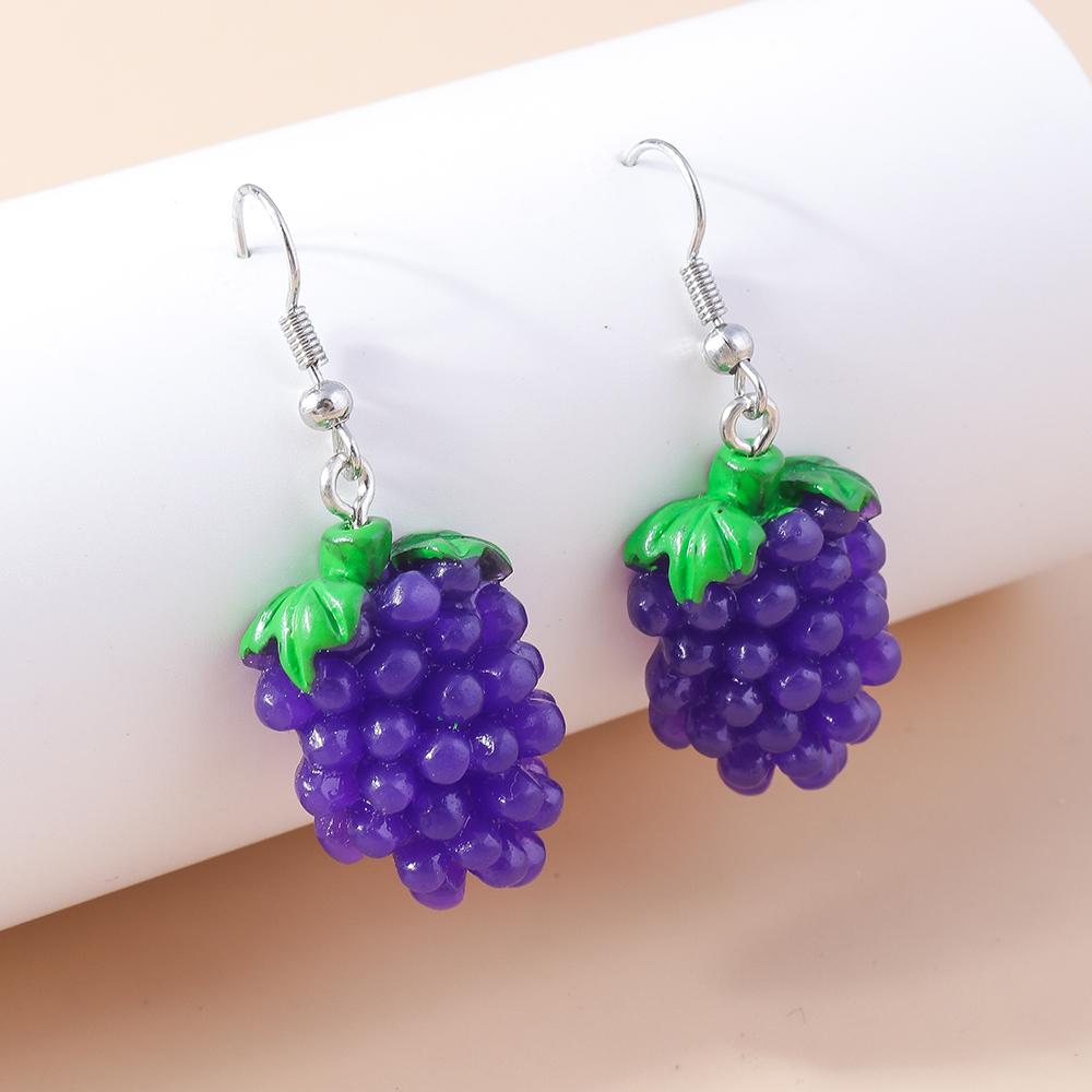 Fashion Resin Simulation Fruits Earrings for Women Pineapple Strawberry Apple Banana Cherry Drop Earrings Girls Jewelry Gifts