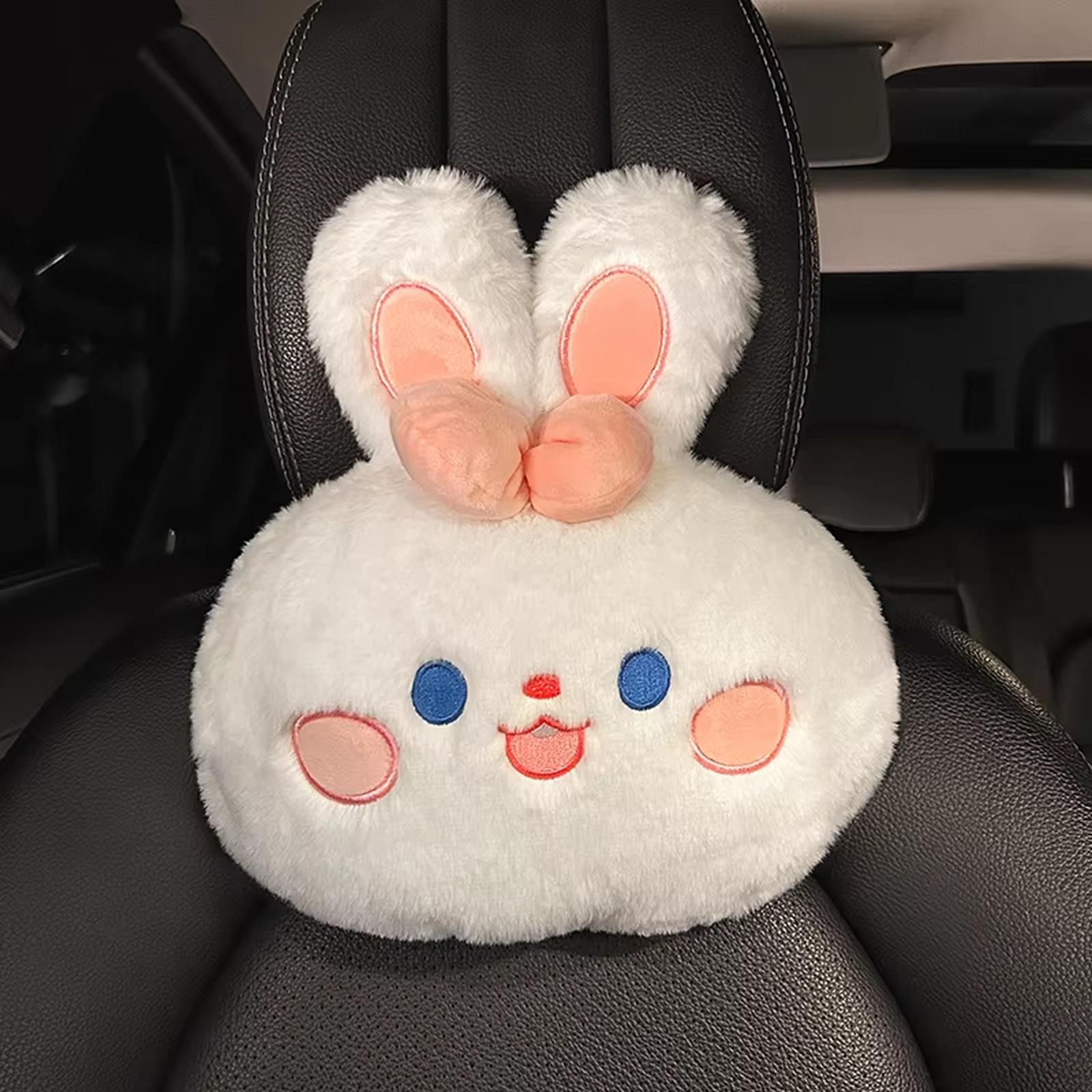 

Universal Car Seat Cushion Backrest Ices Silk Honeycomb Ventilation Design Adorable Cartoon Comfort Auto Seat Cover All Seasons One Size