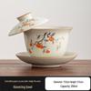 Hovering Ru Kiln Sancai Gaiwan Tea Bowl