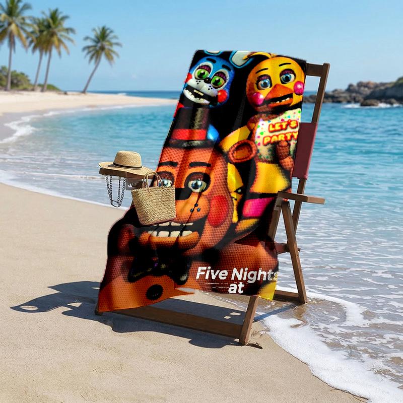 Freddy Bear Fashion Beach Towel: Ideal for Summer Adventures Soft, Absorbent and Quick Drying Suitable for Swimming and Bathing