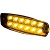 10pcs 12V 24V 12 LED Waterproof Side Marker Lights for Trucks, Trailers, Caravans, Buses, Boats - Clearance Lighting Solution(10x Yellow)
