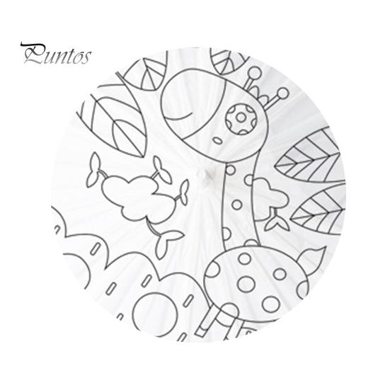 27/41CM DIY Hand-Painting Paper Umbrella Chinese Style Decorative Oil-paper Umbrella with Wooden Handle Kids Coloring Oriental Umbrella Crafts