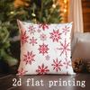 Heimdeko Weihnachten Rote Schneeflocken & Bäume Kissenbezüge Muster Kissenbezug Geeignet für Sofa Schlafzimmer Auto Kissenbezug