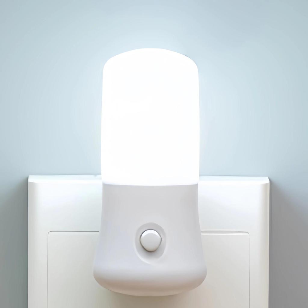 Smart LED Night Light with Dual Standard Socket and Energy-Saving Sensor