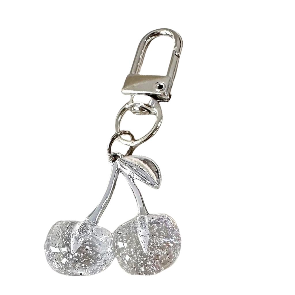 Cherry Charm Keychain Sparkling Multifunctional Crystal Accessory for Purses Backpacks and Cars Women's Gift