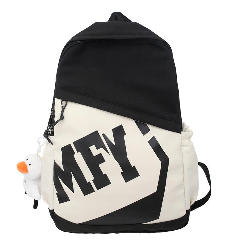 New middle and high school student schoolbag Korean version fashion letter couple backpack leisure outdoor travel backpack