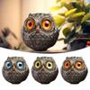 Realistic Owl Mini Statue Lucky Owl Owl Ornament Model Toy Owl Figurine Beads  Desktop Decoration