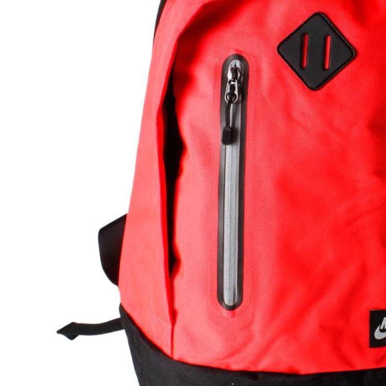 Nike Zipper Minimalist Solid Color Splicing Large Capacity Classic Logo Polyester Backpack Unisex Backpack Red BA4735-618