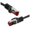 LAN Network Cable RJ45 Cat.6 S/FTP 1m Ethernet Patchcord PoE LSZH Black