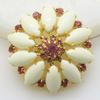 3pcs/lot 40mm rhinestone crystal button gold decorative flower button coat clothing fashionable clothing  accessories.
