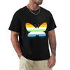 Aroace Agender Butterfly Silhouette TShirt Casual Street Style Short Sleeve Tee