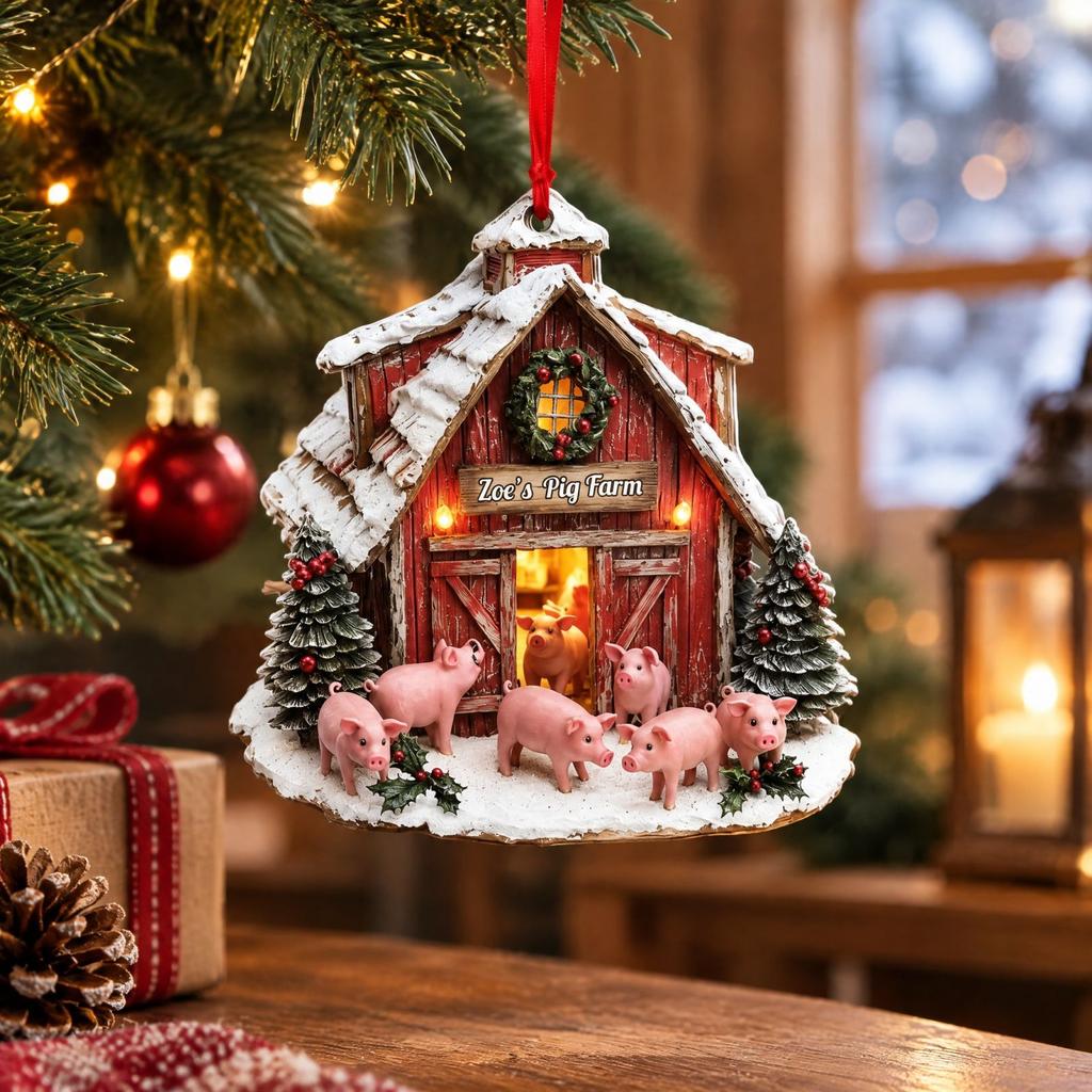 Christmas Animal and Acrylic Hanging Ornament for Holiday Decor, 11