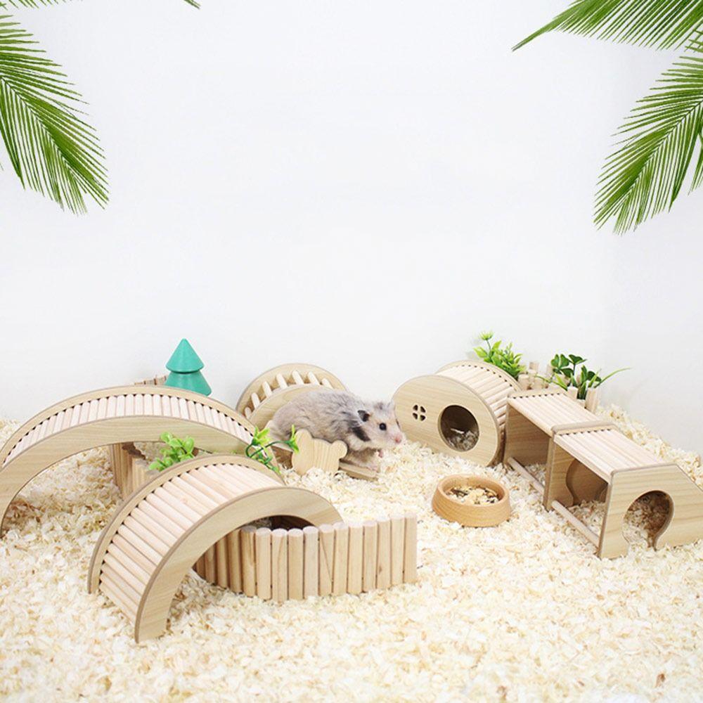 with Hiding Hole Hamster Climbing Ladder  for Guinea Pigs Rats Small Animals
