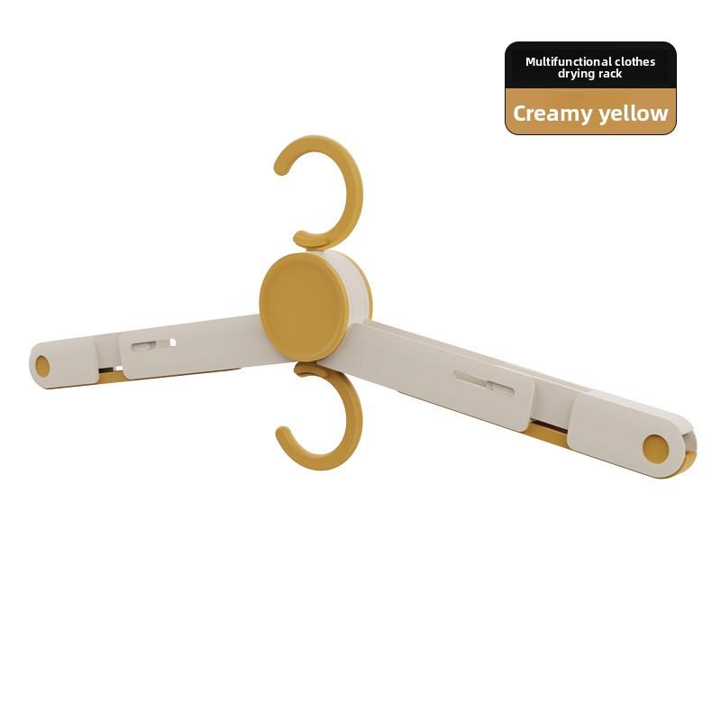 

Портативная складная вешалка для одежды с прищепками, многоцелевая пластиковая вешалка для путешествий, дома жёлтый