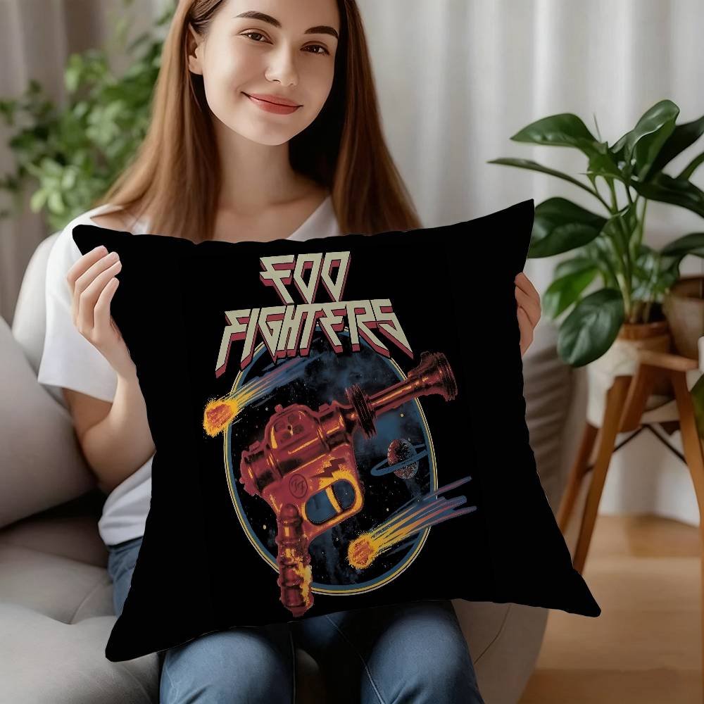 Rock Band-F-Foos Fighters Pillow Case Plush Fabric Soft Pillowcase Double Sided Print Cushion Cover Household Gifts