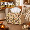 1pc Autumn Tissue Box Holder with Vintage Fall Dessert Design - Pear Cinnamon Pie Baking, Durable Polyester, Ideal for Kitchen, Living Room, Bedroom, 