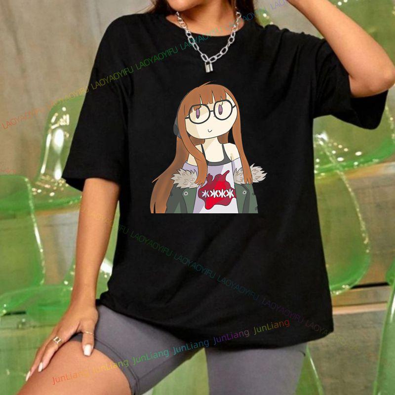 Futaba Sakura Political Persona5 Anime Shirt Persona 5 The Animation T Shirt Printed TShirt tees top