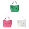 Feminine Large Canvas Tote Bag With Letter Print For Daily Use
