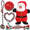 Dog Toy Christmas Set Gift Plush Toy Noise Santa Claus Cat Dog Christmas Series Cartoon Dog Toy Plush Squeak Toy