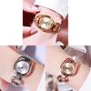 Fashion Ladies Quartz Watch With Alloy Bracelet And Rhinestone Decor For Casual Wear