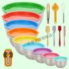 American-Style Silicone-Lidded Salad Bowl Set - Stainless Steel, Multi-purpose for Cooking, Baking, and Egg Beating.
