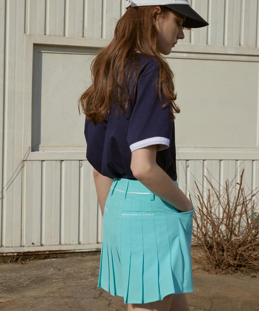 Candini Mint Summer Pleated Skirt
