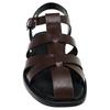 Zara Pu Vintage Cool Lace-Up Back Strap Round Toe Flat Roman Sandals 1.5Cm Women sandals Brown 13523510-38