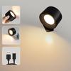 LED Wall Lamp Night Light with Remote Control Dimmable Rechargeable 360-Degree Rotation Cordless Wall Mounted Light